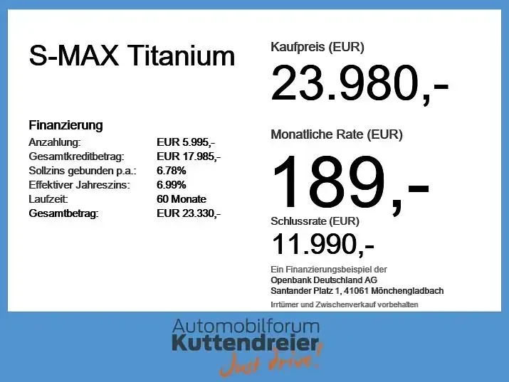 Gebraucht Ford S-MAX Titanium 150 PS (110 kW) 2022 Magneticgrau (metallic) Van / Kleinbus
