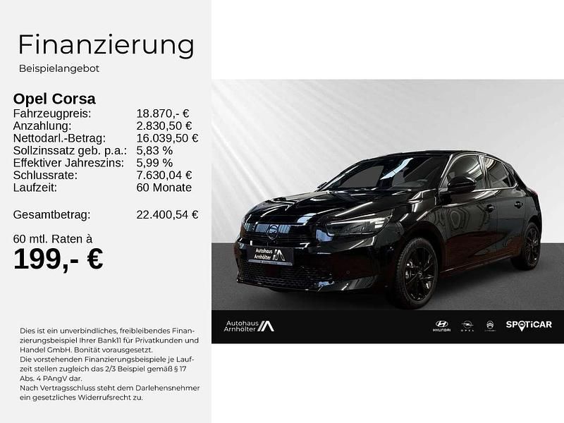 Gebraucht Opel Corsa S 101 PS (74 kW) 2025 Lackierung schwarz perla nera/ Kleinwagen