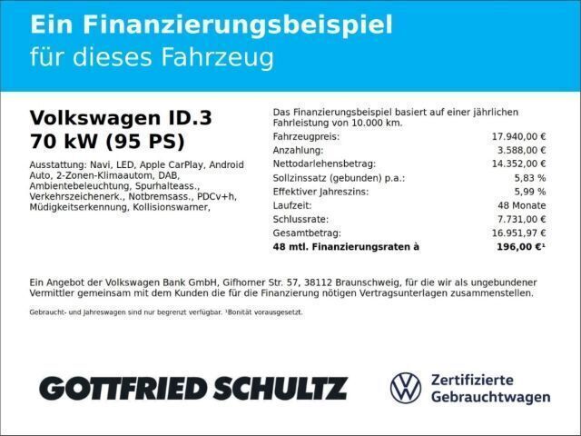Gebraucht VW ID.3 Pro Performance 150 kW (204 PS) 2021 Mondsteingrau Kleinwagen