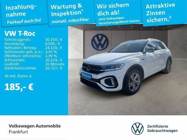 Pure white/schwarz Gebraucht 2024 VW T-Roc R-line SUV | 30.910 € (Fairer Preis) - Bild 1/4