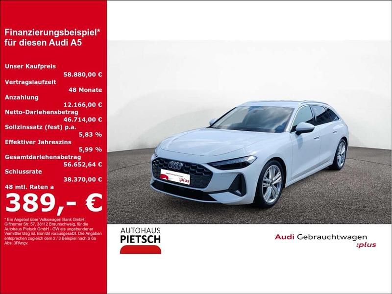 Gletscherweiß metallic Gebraucht 2024 Audi A5 Performance Coupé | 58.880 € (Etwas zu teuer) - Bild 1/4