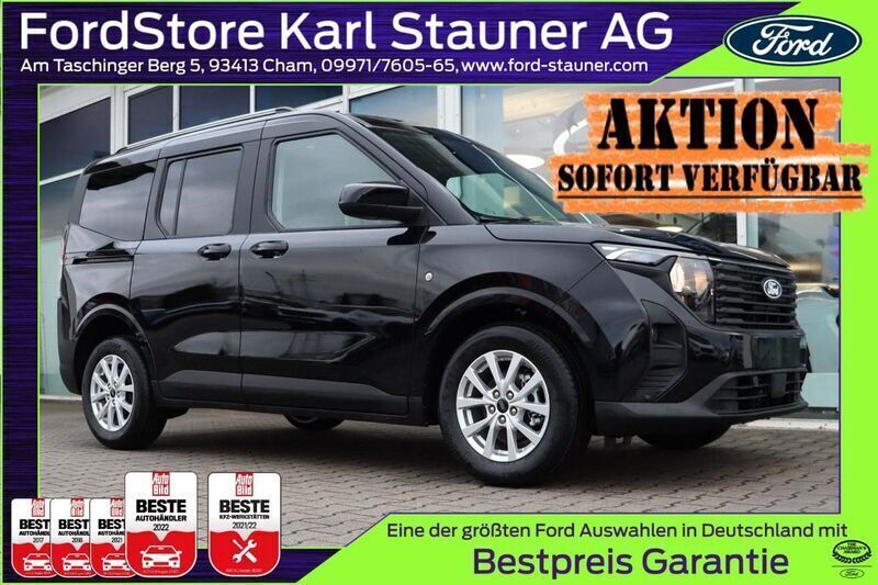 Black metallic Neu 2025 Ford Tourneo Courier Titanium Van / Kleinbus | 25.680 € (Fairer Preis) - Bild 1/4