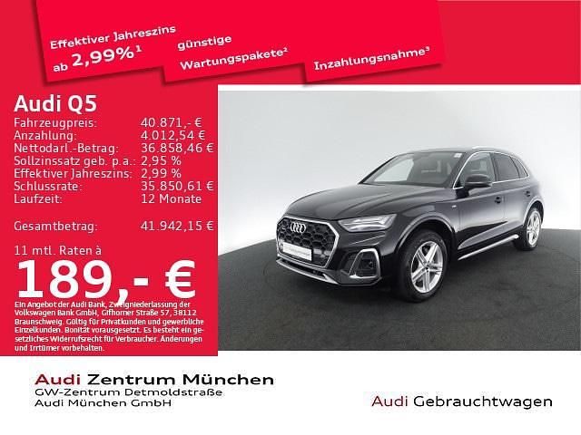 Mythosschwarz metallic Gebraucht 2022 Audi Q5 S-Line SUV | 40.871 € (Fairer Preis) - Bild 1/2