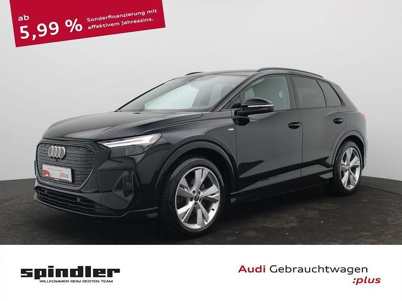 Mythosschwarz metallic Gebraucht 2022 Audi Q4 e-tron S-Line SUV | 28.480 € (Fairer Preis) - Bild 1/4