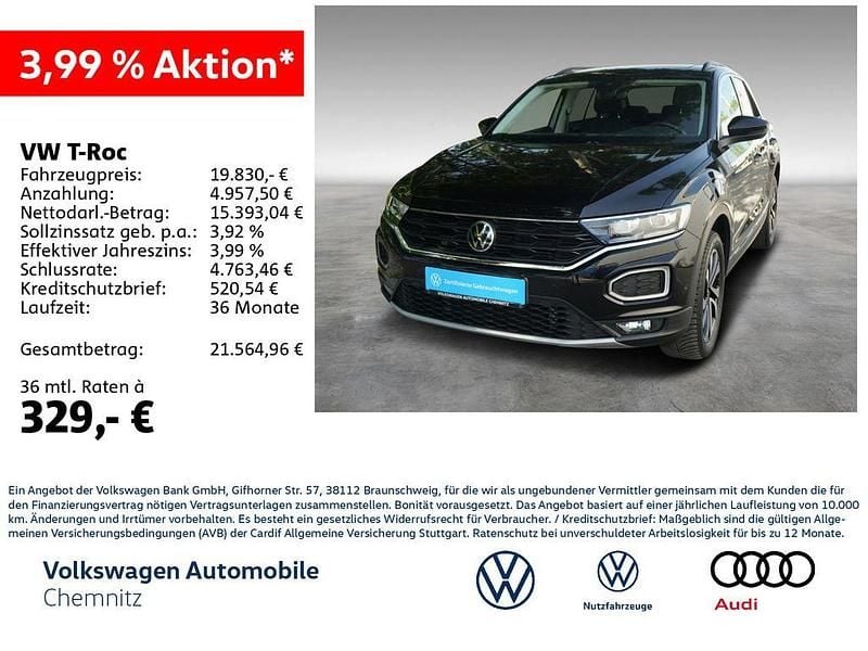 Deep black perleffekt Gebraucht 2021 VW T-Roc Active SUV | 19.830 € (Fairer Preis) - Bild 1/4