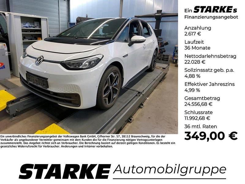 Weiß Gebraucht 2022 VW ID.3 Pro Performance Kleinwagen | 24.645 € (Fairer Preis) - Bild 1/4