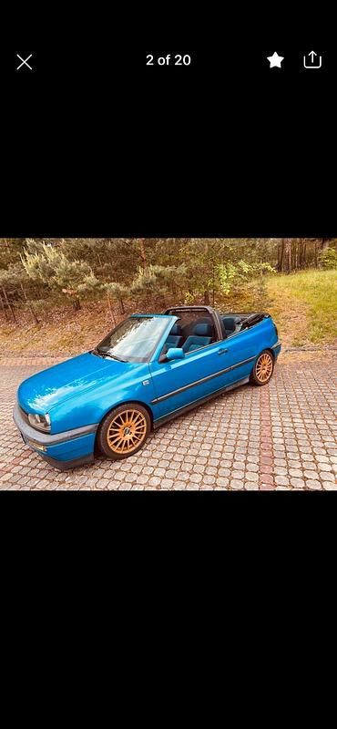 Blau Gebraucht 1994 VW Golf Cabriolet Cabrio | 4.500 € - Bild 1/2