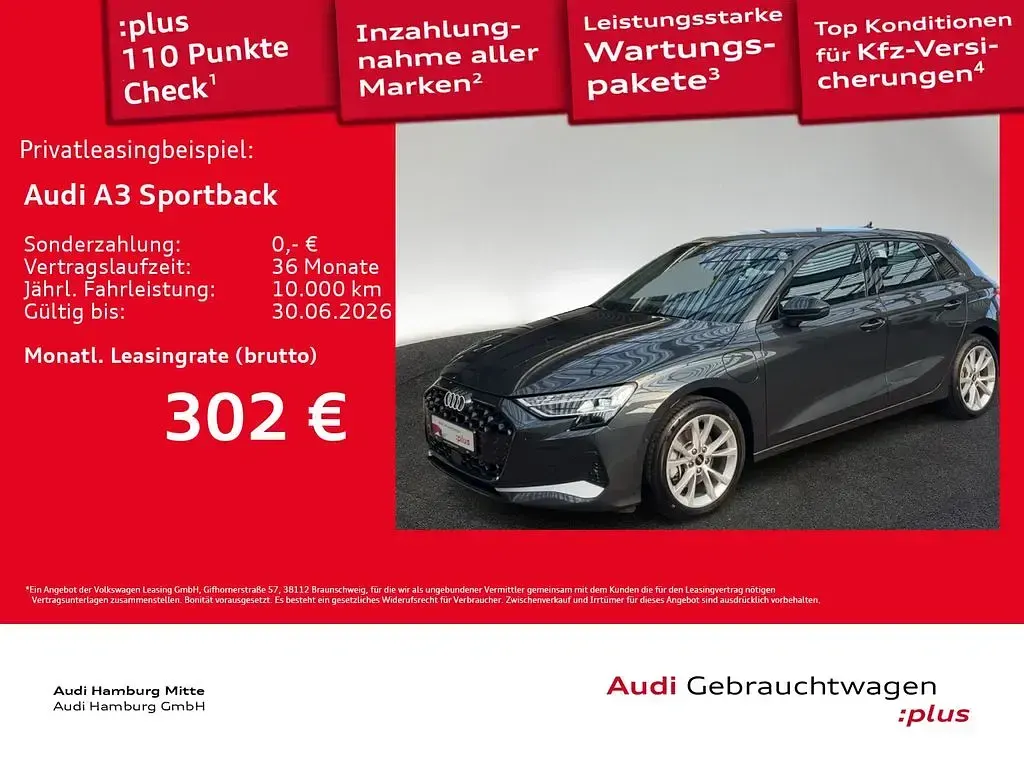 Gebraucht Audi A3 Advanced 204 PS (150 kW) 2025 Grau Limousine