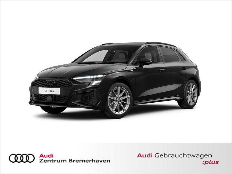 Mythosschwarz metallic Gebraucht 2024 Audi A3 Sportback e-tron S-Line Kleinwagen | 38.810 € - Bild 1/4