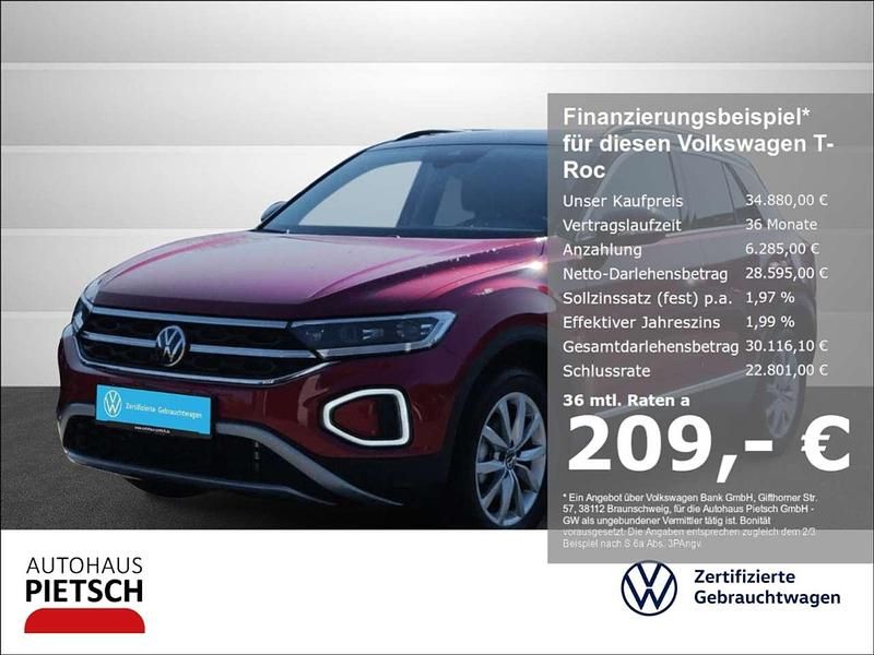 Kings red metallic Gebraucht 2024 VW T-Roc Style SUV | 34.880 € (Teuer) - Bild 1/3