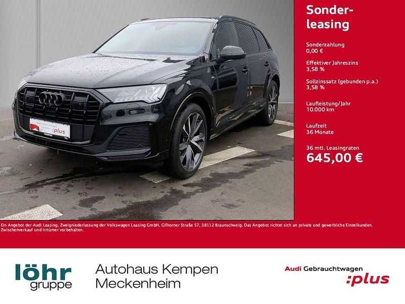 Mythosschwarz metallic Gebraucht 2023 Audi Q7 S-Line SUV | 69.990 € (Guter Preis) - Bild 1/3