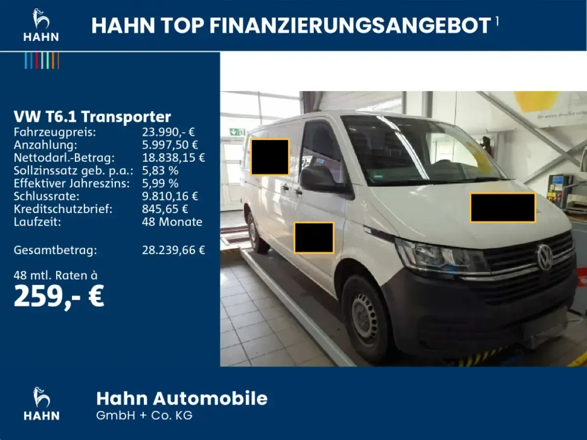 Gebraucht VW T6.1 150 PS (110 kW) 2020 Weiß Van