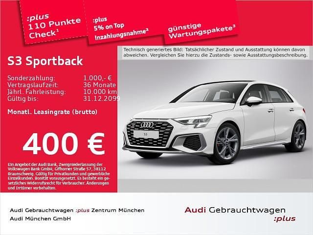 Ibisweiß Gebraucht 2023 Audi S3 Basis Limousine | 35.971 € (Guter Preis) - Bild 1/1