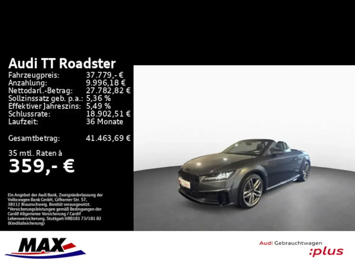Gebraucht Audi TT Roadster S-Line 197 PS (144 kW) 2022 Daytonagrau perleffekt Cabrio