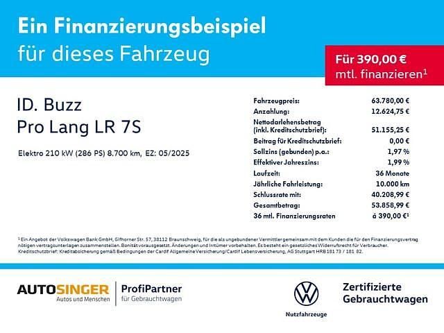 Gebraucht VW ID. Buzz Pro 210 kW (286 PS) 2025 Candyweiß / medium blue Van / Kleinbus