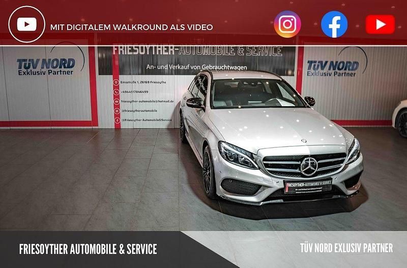 Silber Gebraucht 2017 Mercedes C220 AMG line Kombi | 12.990 € (Superpreis) - Bild 1/4