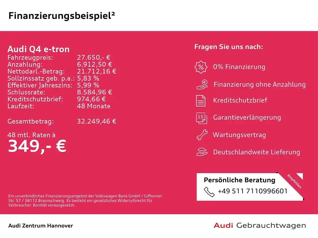 Gebraucht Audi Q4 e-tron Sport 150 kW (204 PS) 2023 Schwarz SUV
