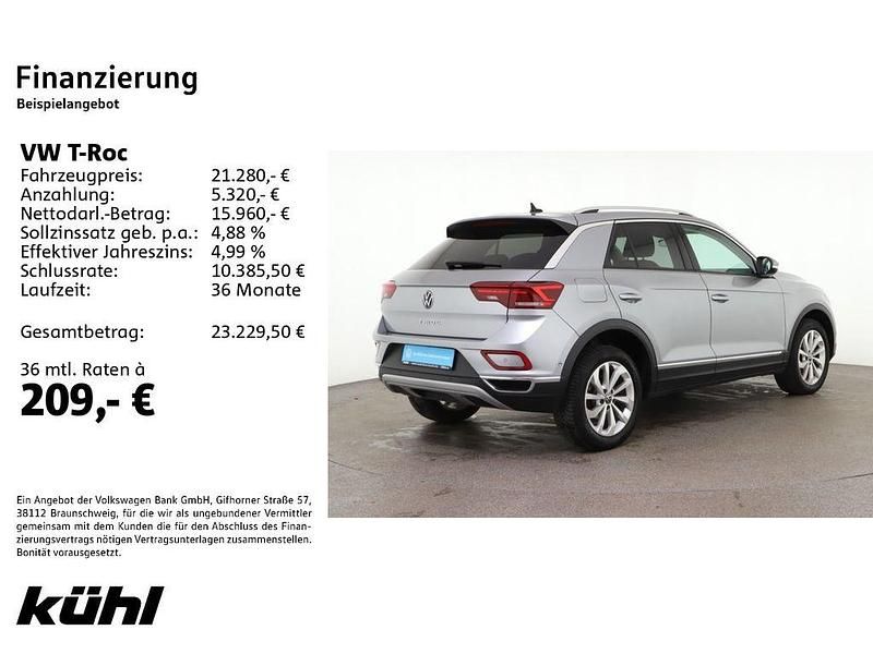 Gebraucht VW T-Roc Style 110 PS (80 kW) 2022 Pyrit silber metallic SUV