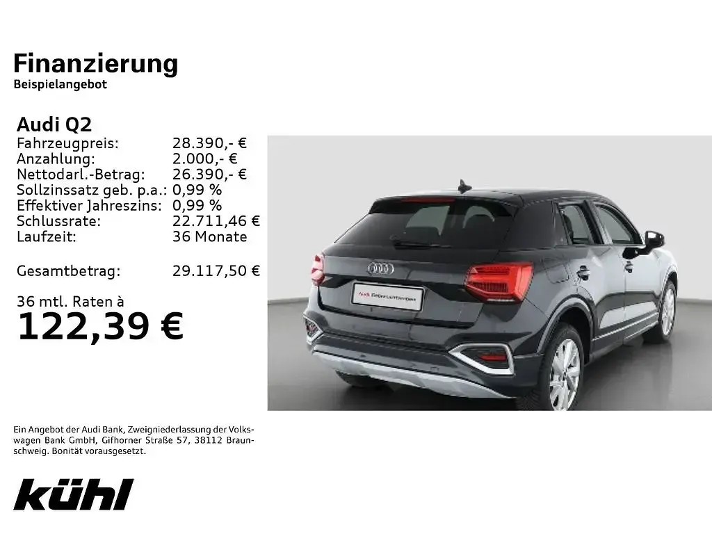 Gebraucht Audi Q2 Advanced Plus 116 PS (85 kW) 2025 Mythosschwarz metallic SUV