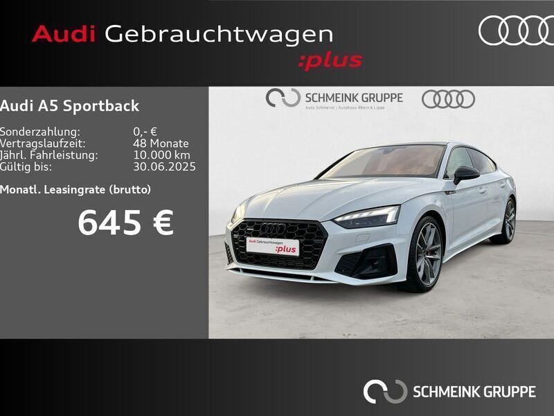 Gletscherweiß metallic Gebraucht 2024 Audi A5 Sportback Business Limousine | 56.990 € - Bild 1/4
