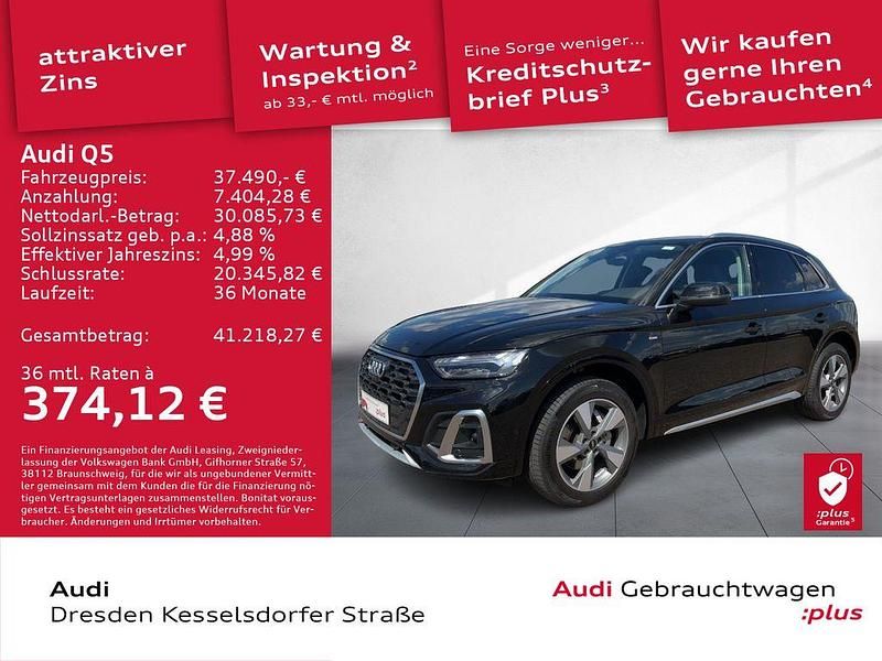 Mythosschwarz metallic Gebraucht 2022 Audi Q5 S-Line SUV | 37.490 € (Guter Preis) - Bild 1/4