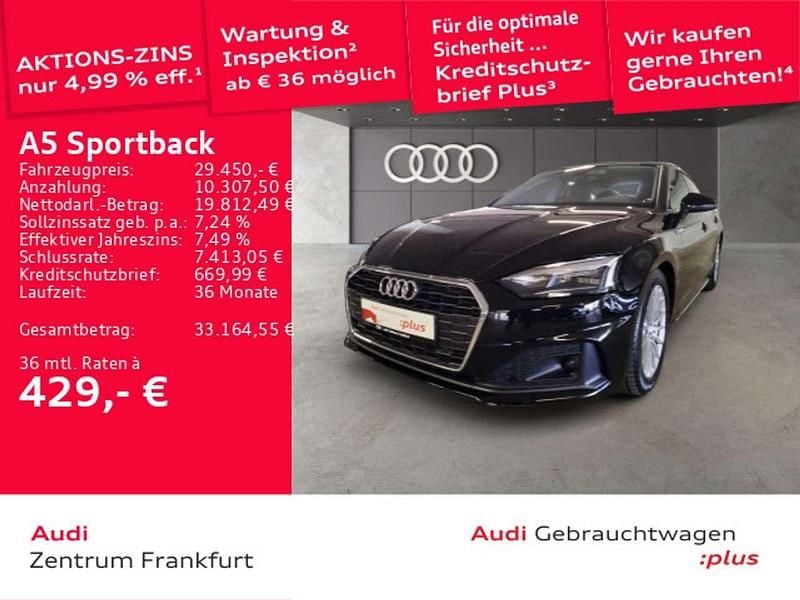 Gebraucht Audi A5 150 PS (110 kW) 2022 Brillantschwarz Coupé