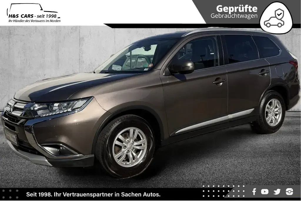 Gebraucht Mitsubishi Outlander 150 PS (110 kW) 2016 Granit braun metallic SUV