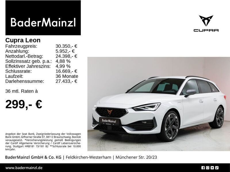 Nevada weiß metallic (metallic) Gebraucht 2023 Seat Leon ST Kombi | 30.350 € (Teuer) - Bild 1/3