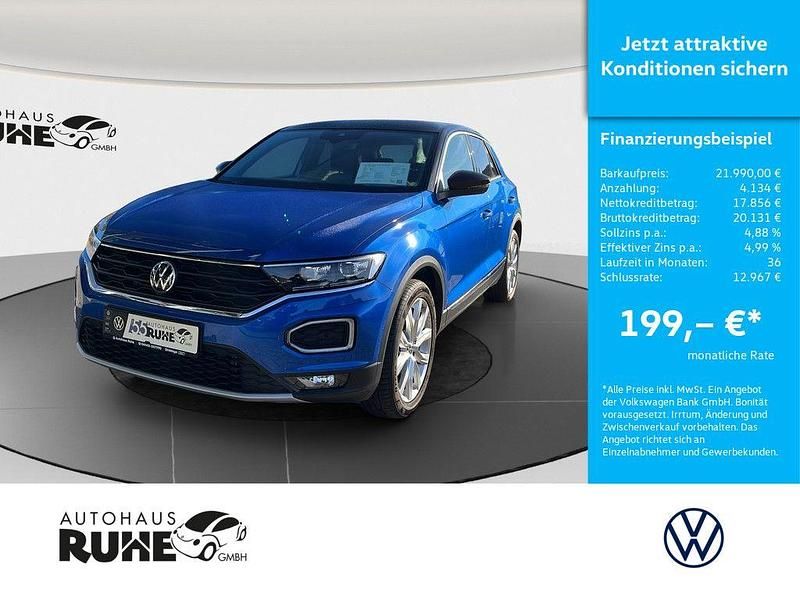 Blau Gebraucht 2021 VW T-Roc Sportline SUV | 21.990 € (Fairer Preis) - Bild 1/4