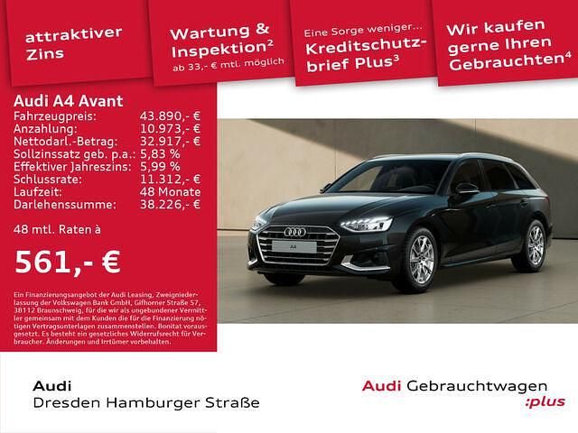 Gebraucht Audi A4 Advanced Plus 150 PS (110 kW) 2024 Brillantschwarz Kombi