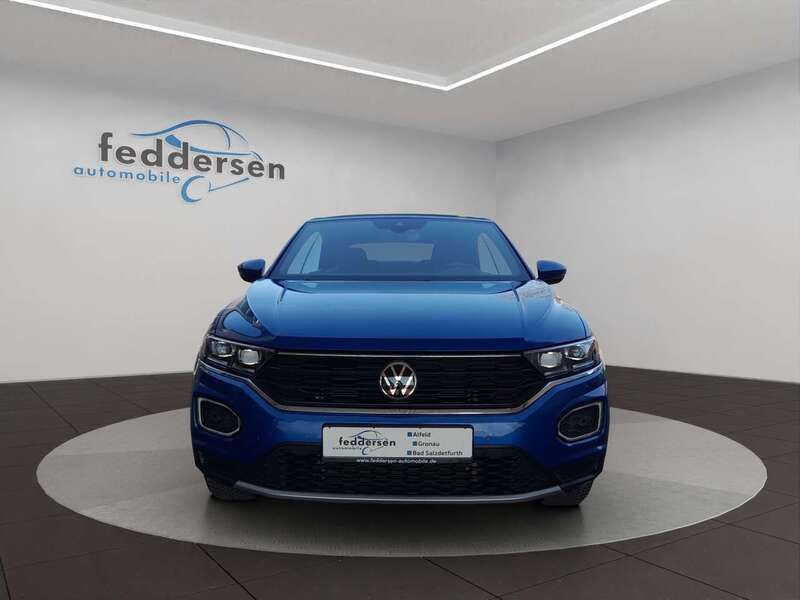 Gebraucht VW T-Roc Cabriolet Style 150 PS (110 kW) 2020 Ravennablau metallic schwarz (metallic) Cabrio