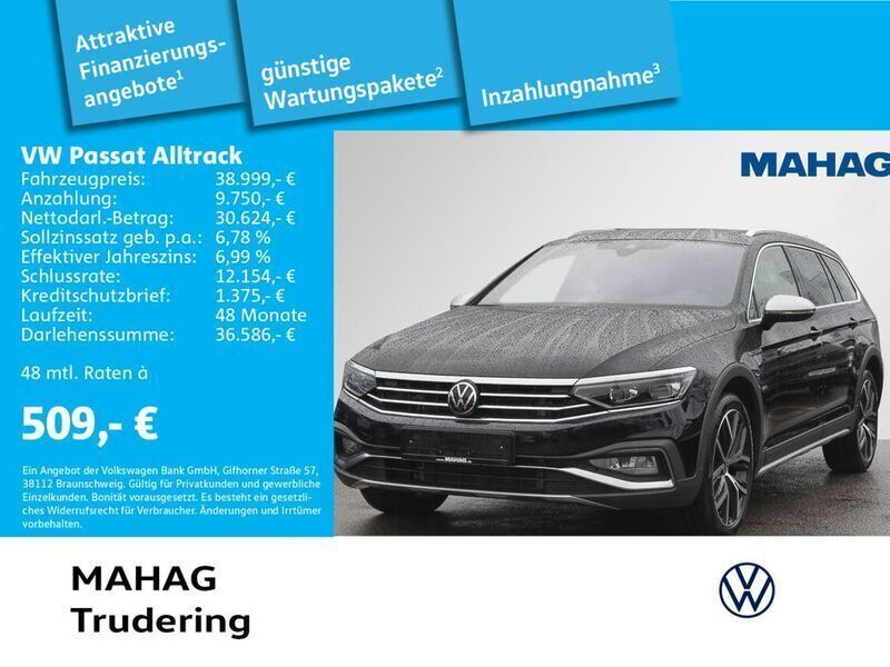 Schwarz Gebraucht 2023 VW Passat Alltrack IQ Drive Kombi | 44.682 € - Bild 1/2