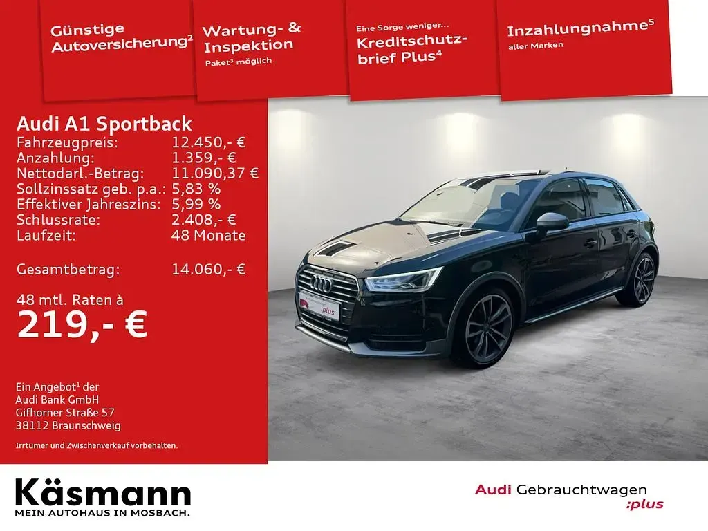 Gebraucht Audi A1 Sportback Admired 95 PS (69 kW) 2018 Mythosschwarz metallic Kleinwagen