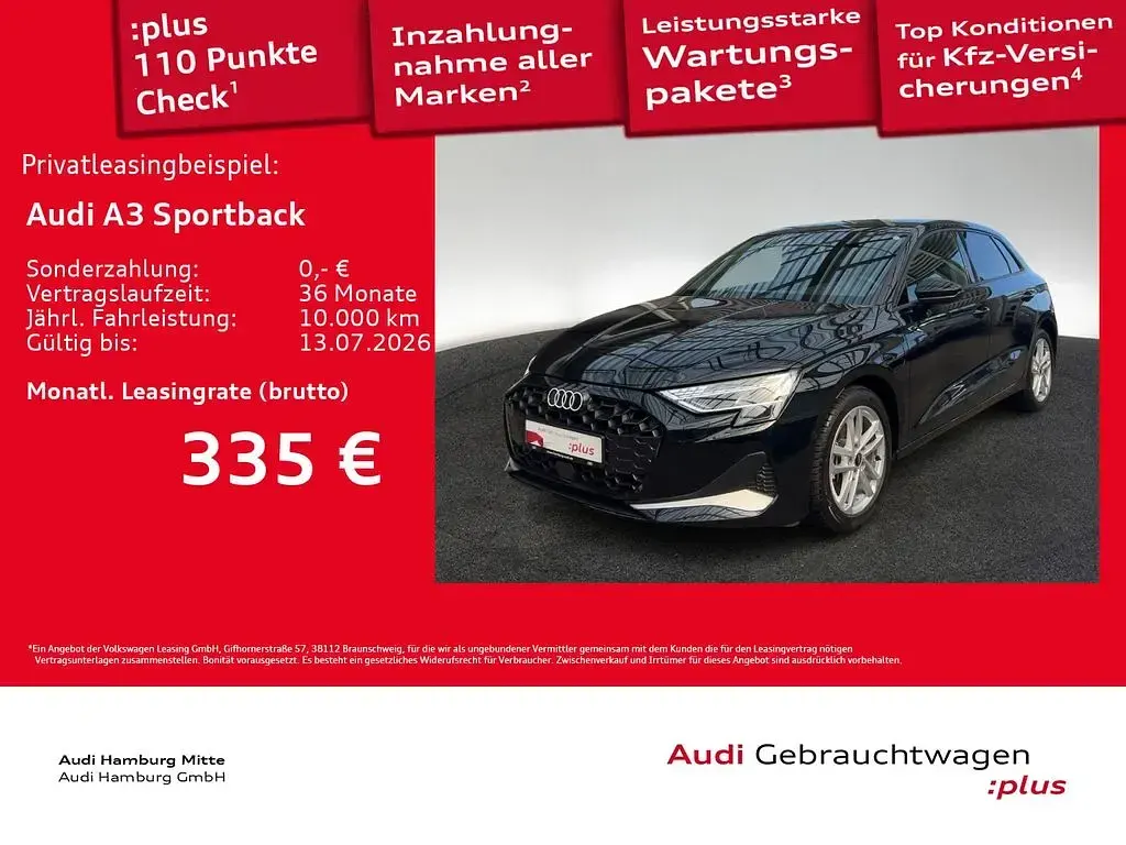 Gebraucht Audi A3 Advanced 204 PS (150 kW) 2025 Mythosschwarz metallic Limousine
