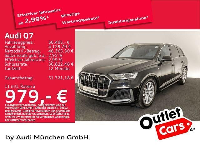 Orcaschwarz metallic Gebraucht 2021 Audi Q7 S-Line SUV | 50.495 € (Guter Preis) - Bild 1/1