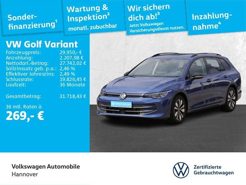 Anemonenblau metallic Gebraucht 2024 VW Golf VIII Goal Kombi | 29.950 € (Superpreis) - Bild 1/3