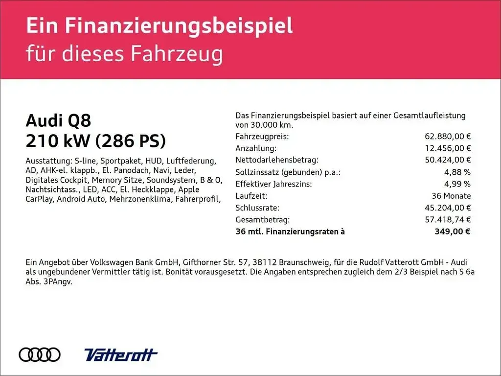 Używany Audi Q8 Competition 286 KM (210 kW) 2023 Biały SUV