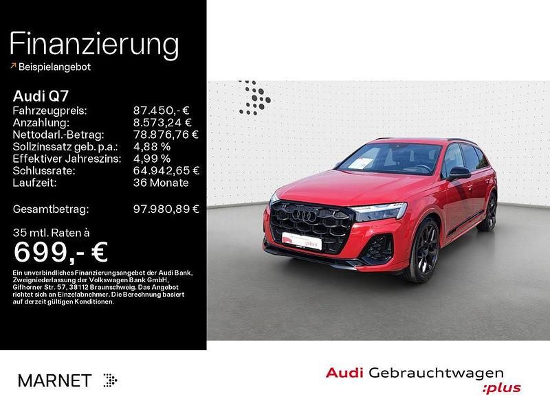 Rot Gebraucht 2024 Audi Q7 S-Line SUV | 87.450 € (Teuer) - Bild 1/4