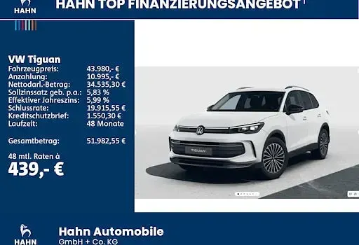 Ny VW Tiguan 150 HK (110 kW) 2026 Hvid SUV