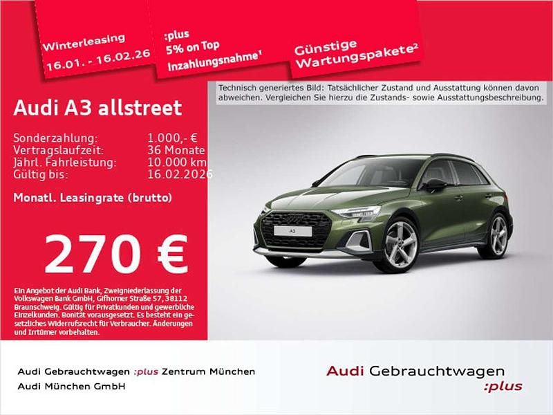 Distriktgrün metallic Gebraucht 2025 Audi A3 Sport Kombi | 36.858 € (Guter Preis) - Bild 1/1