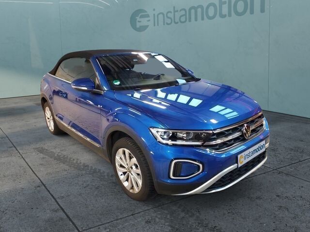 Blau Gebraucht 2024 VW T-Roc Cabriolet Style Cabrio | 28.795 € (Fairer Preis) - Bild 1/2