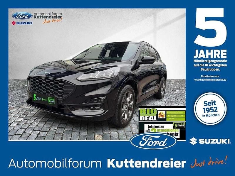 Obsidianschwarz metallic Gebraucht 2021 Ford Kuga ST-Line SUV | 21.770 € (Guter Preis) - Bild 1/4