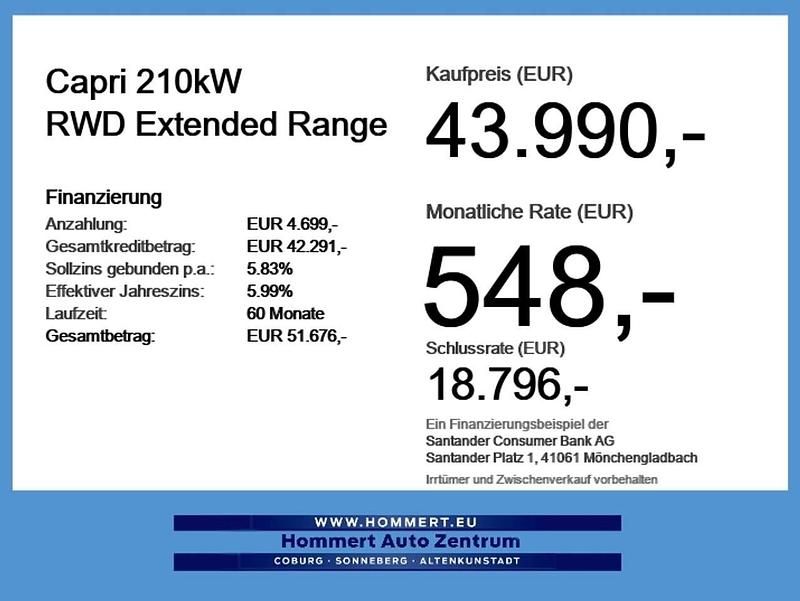 Neu Ford Capri Extended Range 210 kW (286 PS) 2026 Obsidianschwarz metallic SUV