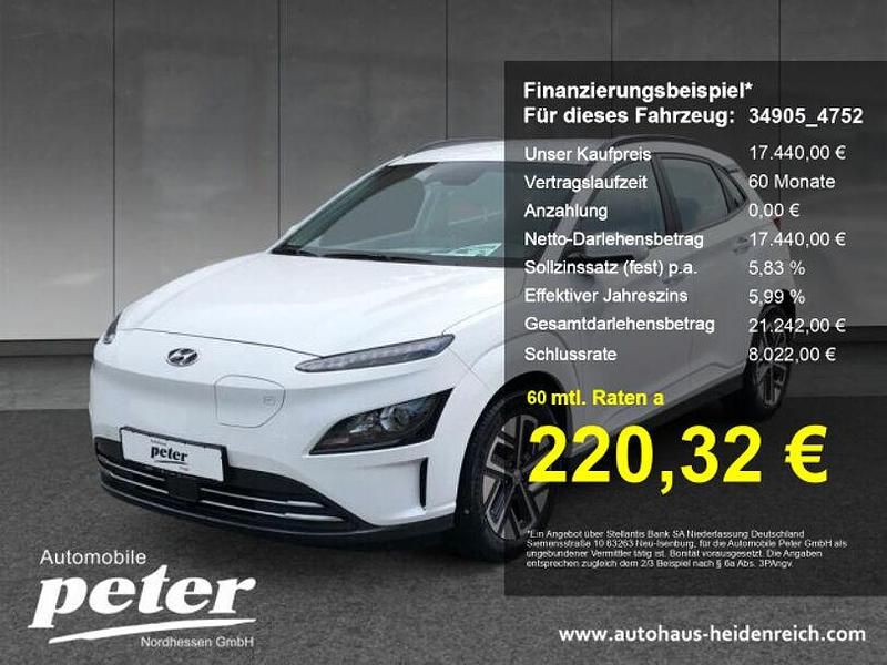 Polar white uni Gebraucht 2022 Hyundai Kona Select SUV | 17.440 € (Fairer Preis) - Bild 1/4