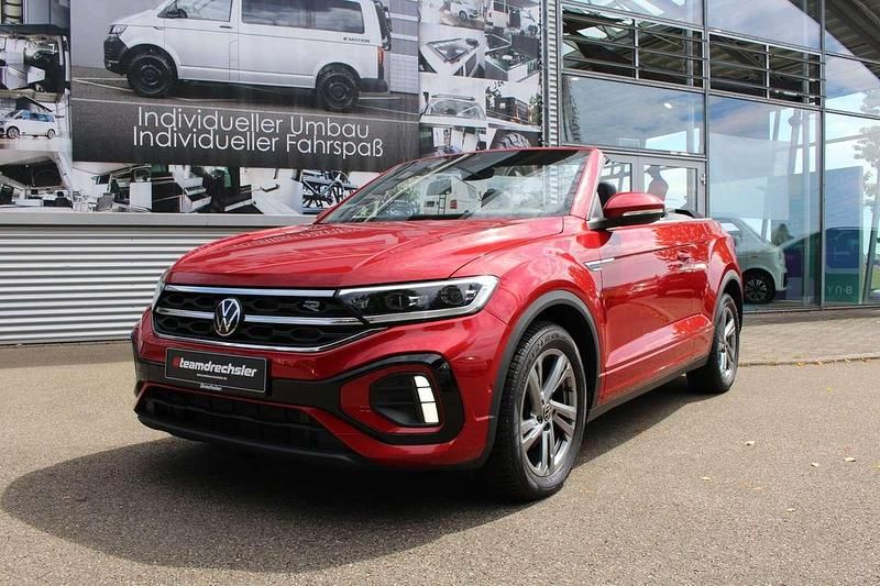 Kings red metallic Gebraucht 2023 VW T-Roc Cabriolet R-line Cabrio | 28.380 € (Fairer Preis) - Bild 1/4