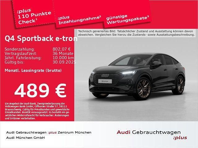 Schwarz Gebraucht 2025 Audi Q4 Sportback e-tron S-Line SUV | 53.789 € - Bild 1/2