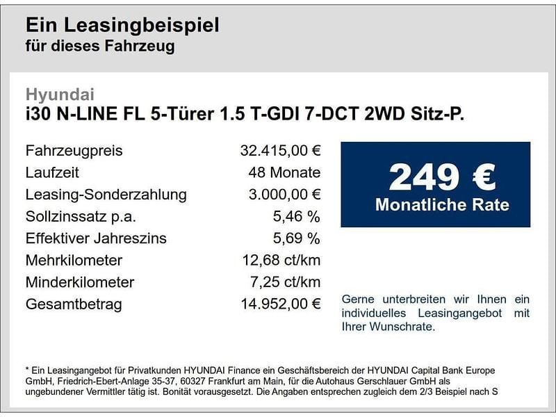 Rot Neu 2025 Hyundai i30 N Line Limousine | 32.415 € (Teuer) - Bild 1/1
