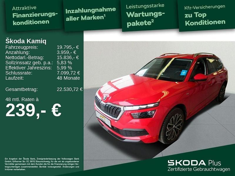 Velvetrot premium metallic Gebraucht 2020 Skoda Kamiq Drive SUV | 19.795 € (Fairer Preis) - Bild 1/4
