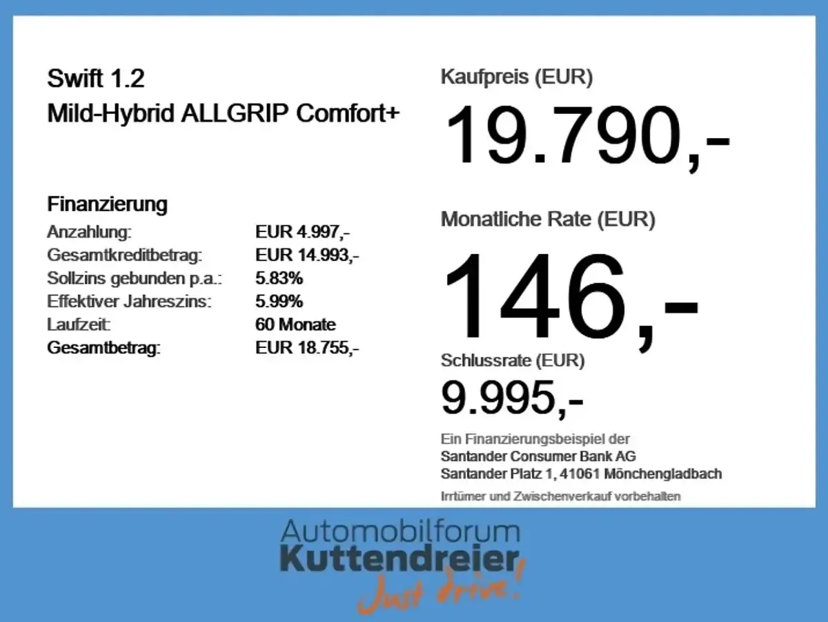 Neu Suzuki Swift Comfort+ 83 PS (61 kW) 2025 Premium silver Kleinwagen