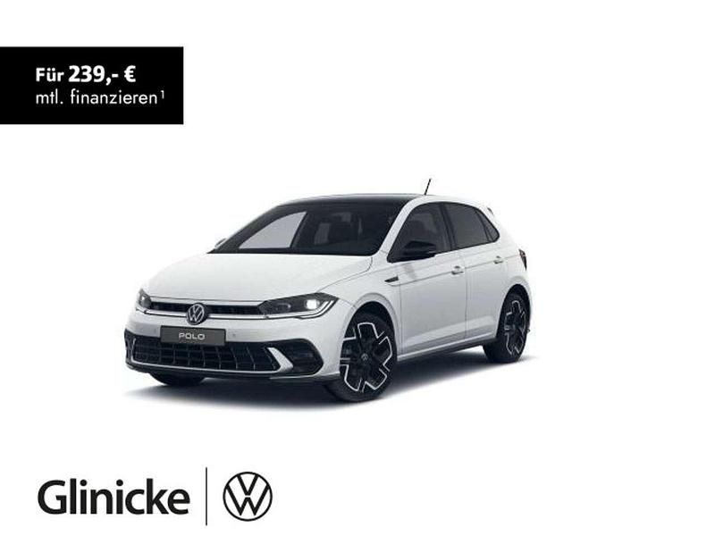 Pure white / schwarz Neu 2025 VW Polo R-line Limousine | 34.370 € (Teuer) - Bild 1/3